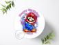 Preview: Super Mario Tortenaufleger Ø 20cm, 0098z