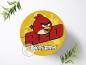 Preview: Angry Birds Tortenaufleger Ø 20cm, 0369w