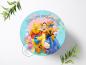 Preview: Winnie Pooh Tortenaufleger Ø 20cm, 0556w