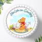 Preview: Winnie Pooh Tortenaufleger mit Wunschname, Ø 20cm, 0565w