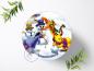Preview: Winnie Pooh Tortenaufleger mit Wunschname, Ø 20cm, 0570w