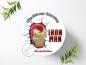 Preview: Iron Man Avengers mit Wunschnamen, Tortenaufleger Ø 20cm, 0711w