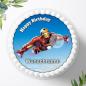Preview: Iron Man Avengers mit Wunschnamen, Tortenaufleger Ø 20cm, 0713w