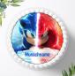 Preview: SONIC Tortenaufleger mit Wunschname, Ø 20cm, 0899z