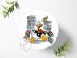Preview: Donald Duck Tortenaufleger Ø 20cm, 1006