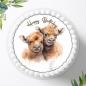 Preview: Dschungeltiere Safari Tortenaufleger mit Wunschnamen Ø 20cm, 1502z