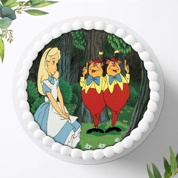 Alice im Wunderland Tortenaufleger Ø 20cm, 0027w