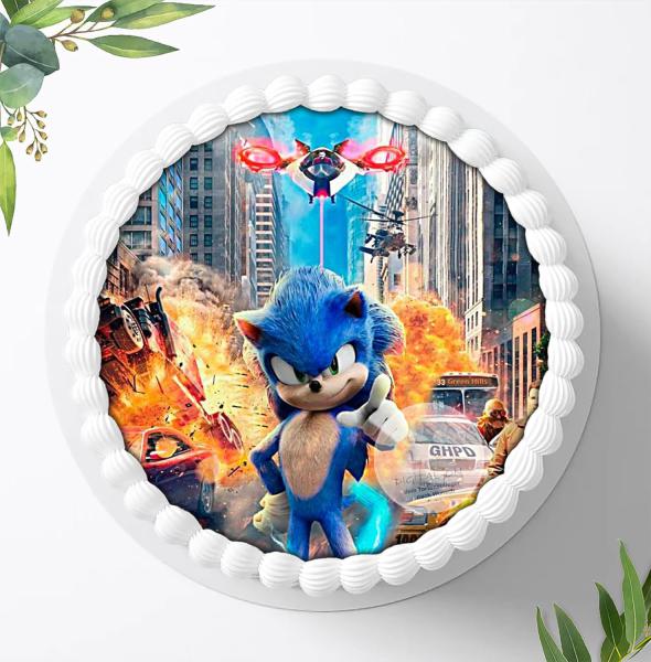 Preview: SONIC Tortenaufleger Ø 20cm, 0028z