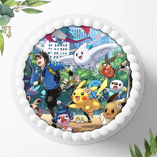 Preview: Pokemon Pikachu Tortenaufleger Ø 20cm, 0033z