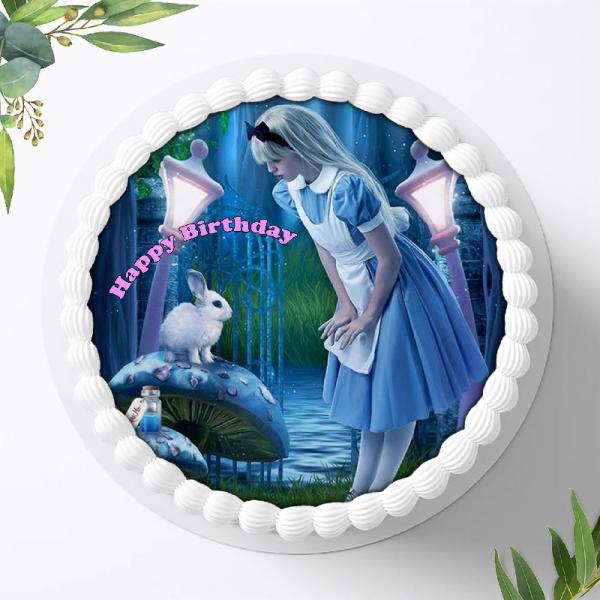 Alice im Wunderland Tortenaufleger Ø 20cm, 0035w