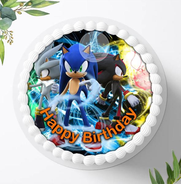 Preview: SONIC Tortenaufleger Ø 20cm, 0036z