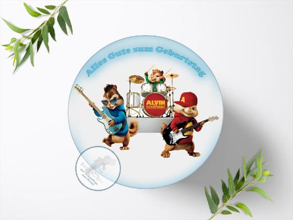 Alvin und die Chipmunks Tortenaufleger Ø 20cm, 0049w
