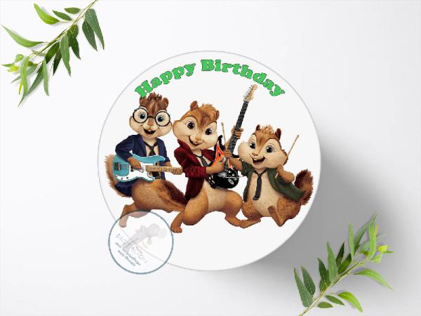 Alvin und die Chipmunks Tortenaufleger Ø 20cm, 0058w