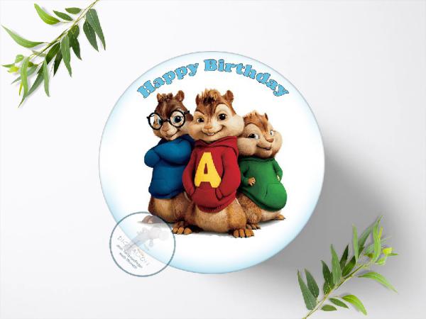 Alvin und die Chipmunks Tortenaufleger Ø 20cm, 0064w