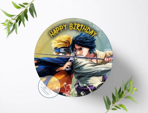 Naruto-and-Sasuke Tortenaufleger Ø 20cm, 0077z