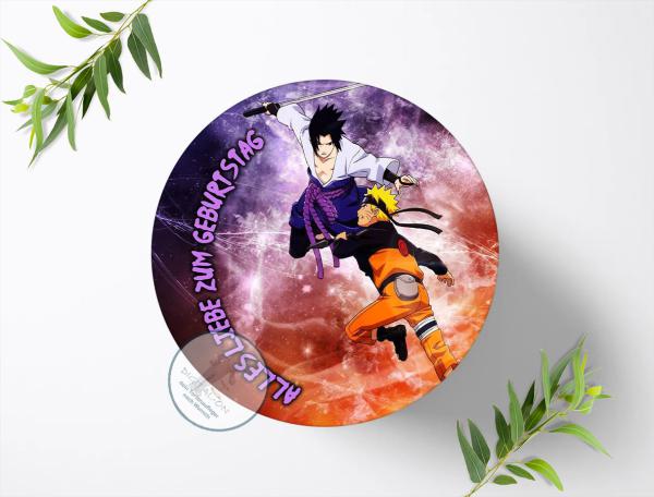 Naruto-and-Sasuke Tortenaufleger Ø 20cm, 0081z