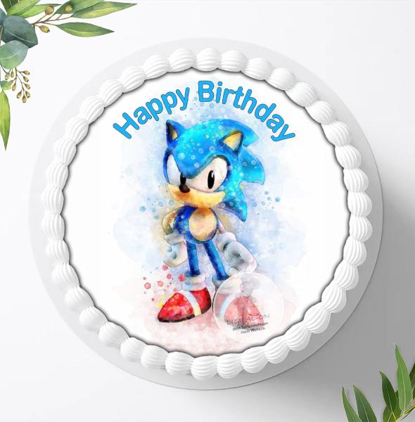 Preview: SONIC Tortenaufleger Ø 20cm, 0101z