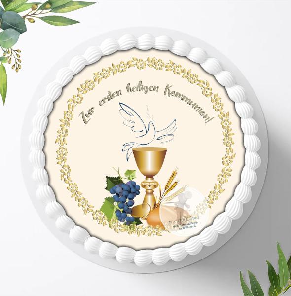 Kommunion Tortenaufleger Ø 20cm, 0174c