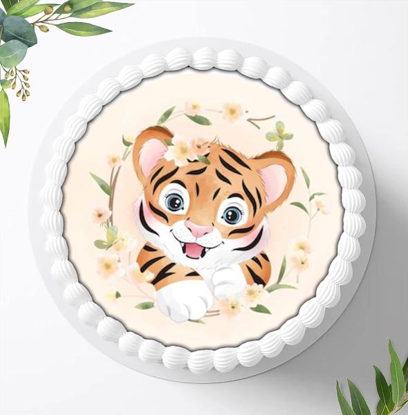 Dschungeltiere Safari Tortenaufleger Ø 20cm, 0283z