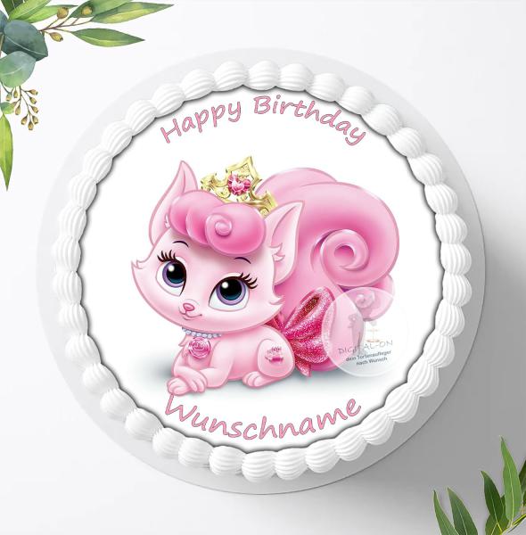 Disney Palace Pets mit Wunschname Tortenaufleger Ø 20cm, 0287z