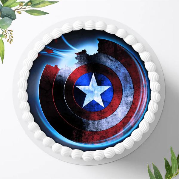 Preview: Captain America Tortenaufleger Ø 20cm, 0450w