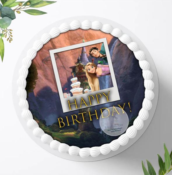 Preview: Rapunzel neu verföhnt, Fondant Tortenaufleger Ø 20cm, 0460c