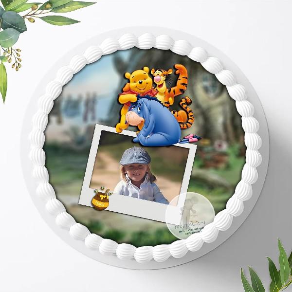Winnie Pooh Tortenaufleger mit Wunschbild, Ø 20cm, 0465c