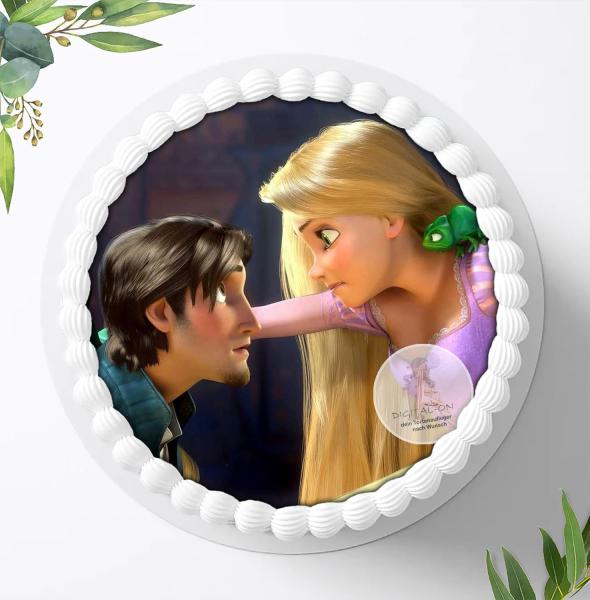 Preview: Rapunzel neu verföhnt, Fondant Tortenaufleger Ø 20cm, 0790w