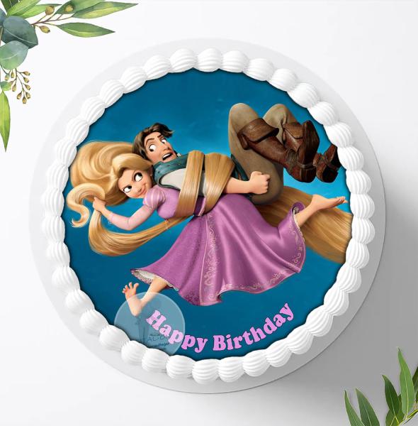 Preview: Rapunzel neu verföhnt, Fondant Tortenaufleger Ø 20cm, 0792w
