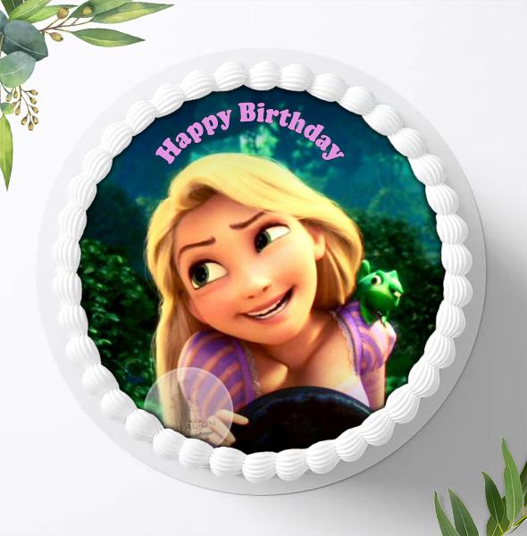 Preview: Rapunzel neu verföhnt, Fondant Tortenaufleger Ø 20cm, 0793w