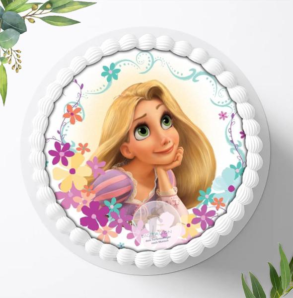 Preview: Rapunzel neu verföhnt, Fondant Tortenaufleger Ø 20cm, 0794w