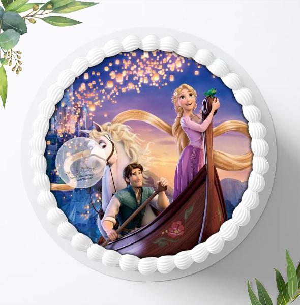 Preview: Rapunzel neu verföhnt, Fondant Tortenaufleger Ø 20cm, 0796w