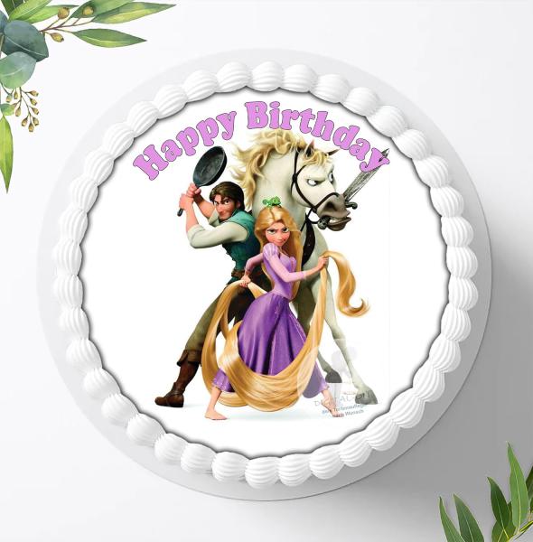 Preview: Rapunzel neu verföhnt, Fondant Tortenaufleger Ø 20cm, 0798w