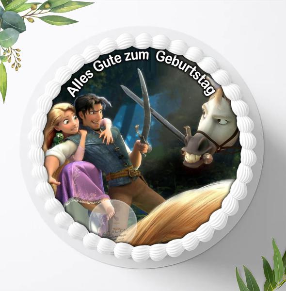 Preview: Rapunzel neu verföhnt, Fondant Tortenaufleger Ø 20cm, 0799w