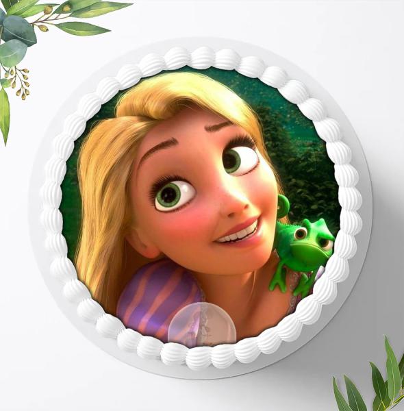 Preview: Rapunzel neu verföhnt, Fondant Tortenaufleger Ø 20cm, 0801w