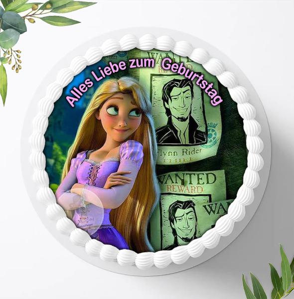 Preview: Rapunzel neu verföhnt, Fondant Tortenaufleger Ø 20cm, 0803w