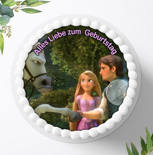 Preview: Rapunzel neu verföhnt, Fondant Tortenaufleger Ø 20cm, 0804w