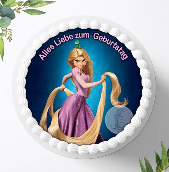 Preview: Rapunzel neu verföhnt, Fondant Tortenaufleger Ø 20cm, 0807w