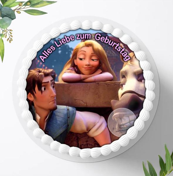 Preview: Rapunzel neu verföhnt, Fondant Tortenaufleger Ø 20cm, 0808w
