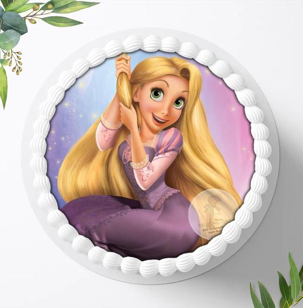 Preview: Rapunzel neu verföhnt, Fondant Tortenaufleger Ø 20cm, 0809w