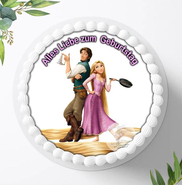 Preview: Rapunzel neu verföhnt, Fondant Tortenaufleger Ø 20cm, 0811w