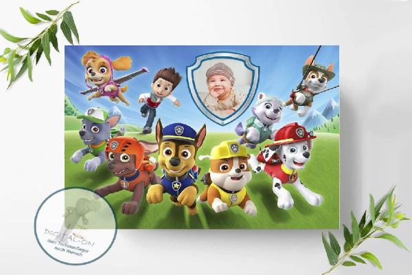 Paw Patrol Tortenaufleger mit Wunschbild, A4 ,1170z