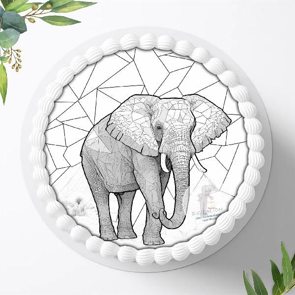 Dschungeltiere Safari Tortenaufleger Ø 20cm, 1281z
