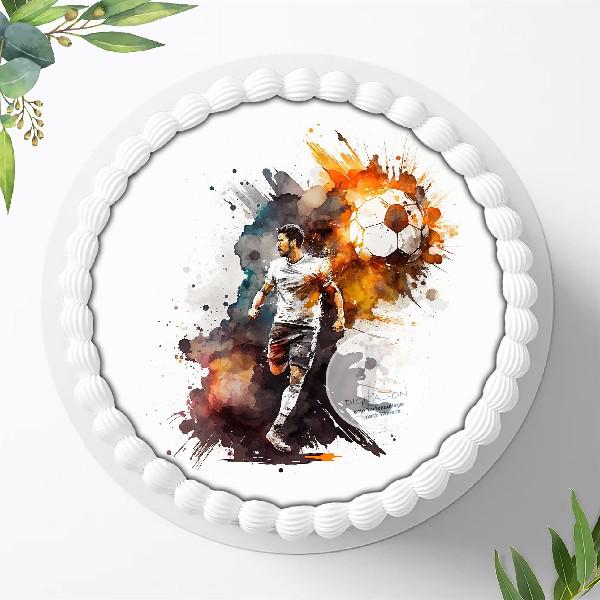 Preview: Fußball Tortenaufleger , Ø 20cm, 1303z