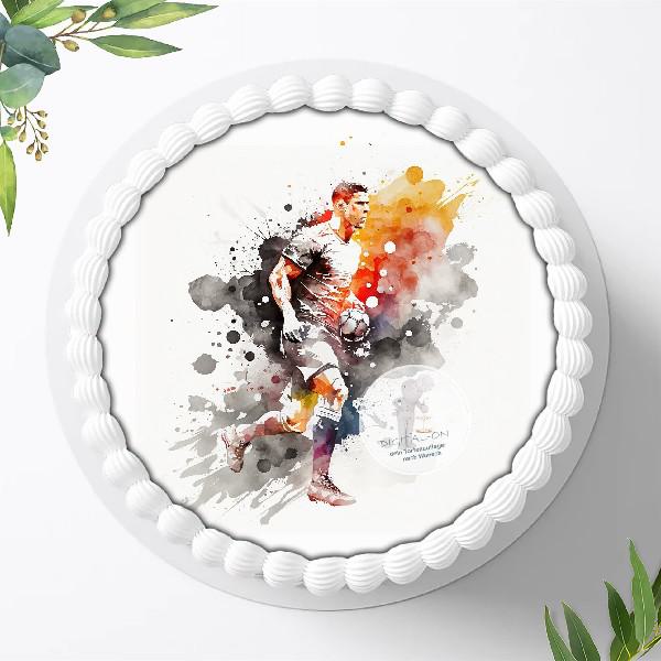 Preview: Fußball Tortenaufleger , Ø 20cm, 1304z