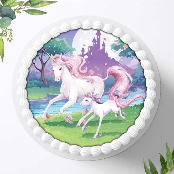Einhorn Tortenaufleger Ø 20cm, 7000aa