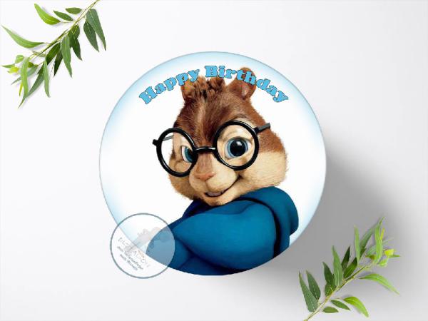 Alvin und die Chipmunks Tortenaufleger Ø 20cm, 0055w