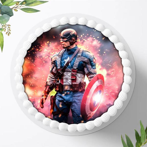 Captain America Tortenaufleger Ø 20cm, 0453w
