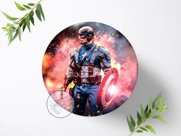 Captain America Tortenaufleger Ø 20cm, 0453w