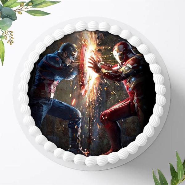 Captain America Tortenaufleger Ø 20cm, 0454w